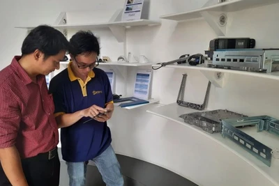 Phòng trưng bày sản phẩm vi mạch Khu Công nghệ cao Thành phố Hồ Chí Minh. 