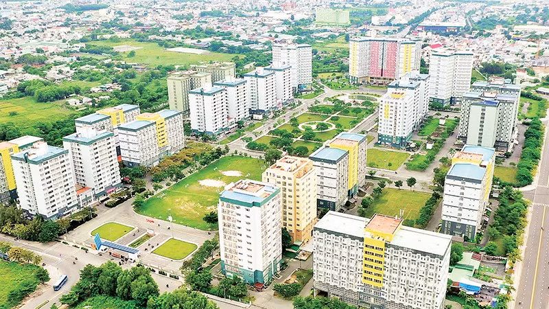 Toàn cảnh khu đô thị Đại học Quốc gia Thành phố Hồ Chí Minh từ trên cao. (Ảnh THIỆN THÔNG)