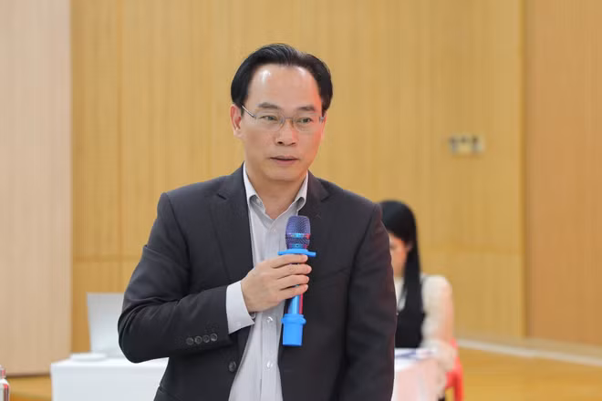 Bí thư Đảng ủy, Giám đốc Đại học Quốc gia Hà Nội Hoàng Minh Sơn. (Ảnh: Quốc Toản)