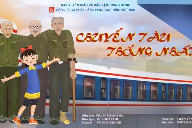 Poster phim hoạt hình "Chuyến tàu Thống nhất" được trình chiếu phục vụ khán giả trong dịp này.