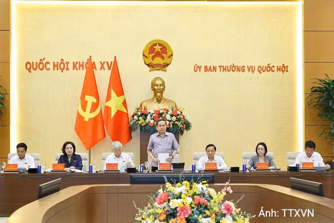 Chủ tịch Quốc hội Trần Thanh Mẫn phát biểu tại hội nghị. (Ảnh: TTXVN)