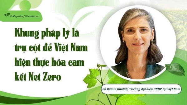 Bà Ramla Khalidi, Trưởng đại diện UNDP tại Việt Nam cho rằng, Việt Nam thể hiện quyết tâm trong việc thúc đẩy hành động ứng phó với biến đổi khí hậu cả trong nước và quốc tế.