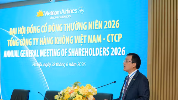 Chủ tịch Hội đồng quản trị Tổng công ty Hàng Không Việt Nam phát biểu.