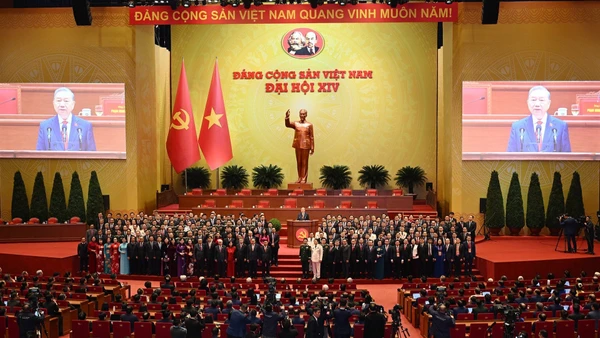 Quang cảnh phiên khai mạc Đại hội đại biểu toàn quốc lần thứ XIV Đảng Cộng sản Việt Nam. (Ảnh: DUY LINH)