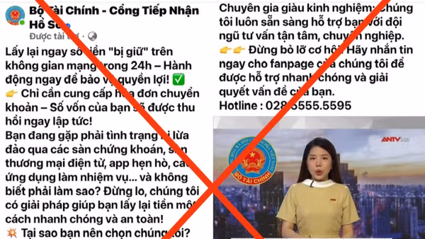 Hình ảnh mạng xã hội giả mạo trang Fanpage Bộ Tài chính.