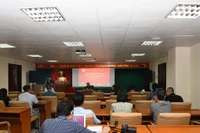 Toàn cảnh buổi gặp mặt báo chí.