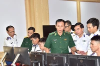 Đoàn Công tác Bộ Quốc phòng kiểm tra tại Trung tâm Chỉ huy Bộ Tư lệnh Vùng Cảnh sát biển 4.