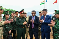 Các đại biểu tại diễn tập song phương Việt Nam-Ấn Độ về Gìn giữ hòa bình Liên hợp quốc năm 2025.