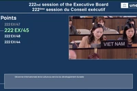 Đại sứ Nguyễn Thị Vân Anh, Trưởng Phái đoàn thường trực Việt Nam bên cạnh UNESCO phát biểu giới thiệu sáng kiến. 