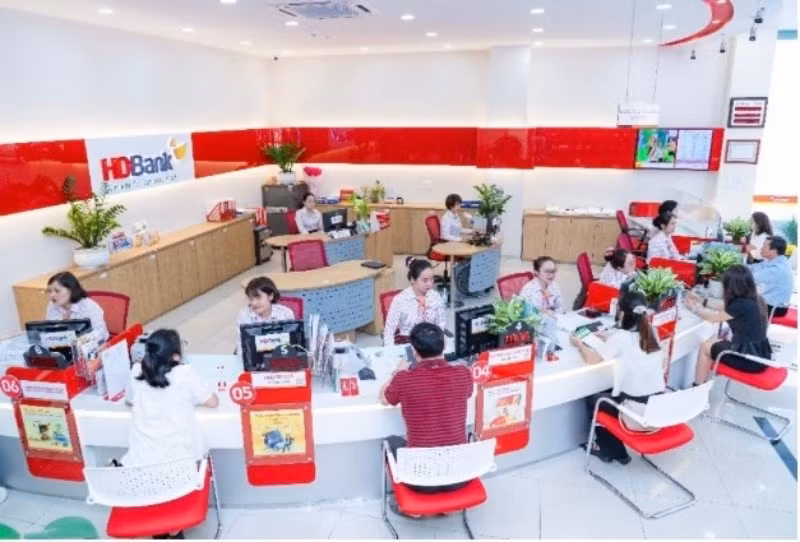 Phòng giao dịch của HDBank.