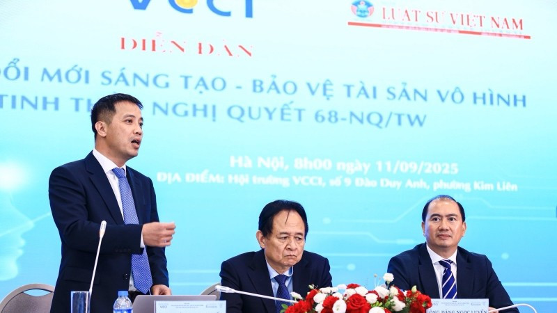 Diễn đàn “Thể chế hóa đổi mới sáng tạo – Bảo vệ tài sản vô hình theo tinh thần Nghị quyết 68-NQ/TW”.
