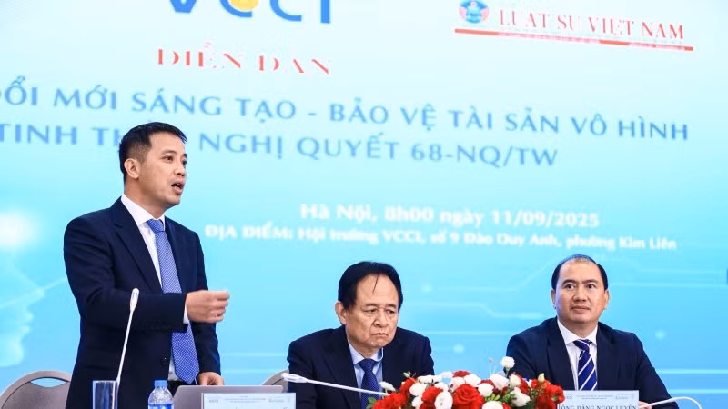 Diễn đàn “Thể chế hóa đổi mới sáng tạo – Bảo vệ tài sản vô hình theo tinh thần Nghị quyết 68-NQ/TW”.