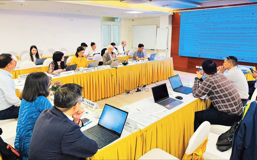 Buổi thảo luận về dự thảo Nghị định thi hành Luật Dân số của chuyên gia Bộ Y tế.