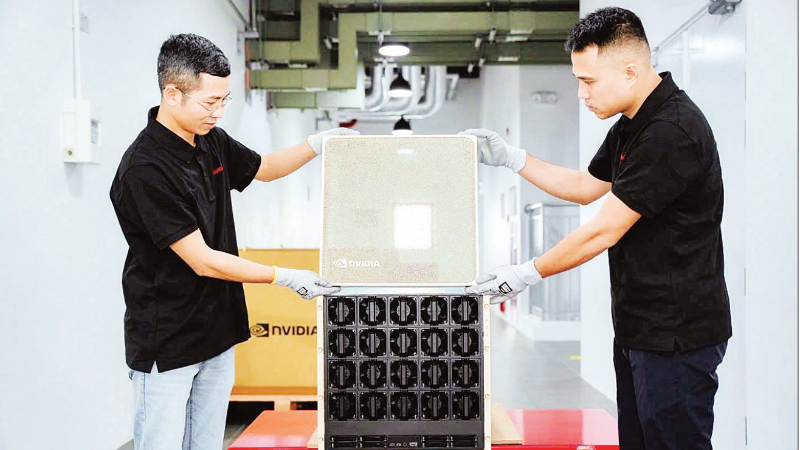 Trung tâm Dịch vụ dữ liệu và Trí tuệ nhân tạo Viettel vận hành hệ thống siêu máy tính, phát triển mô hình AI Việt Nam. (Ảnh: TL)