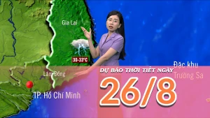 [Video] Dự báo thời tiết ngày 26/8/2025: Mưa dông tiếp diễn tại Bắc Bộ và Trung Bộ