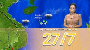 [Video] Dự báo thời tiết đêm nay và ngày mai 27/7/2025: Mưa dông tiếp diễn tại khu vực Trung Bộ