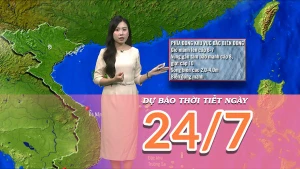 [Video] Dự báo thời tiết ngày 24/7/2025: Mưa giảm tại khu vực Bắc Bộ 