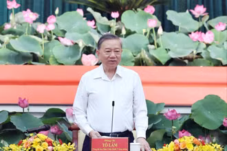 Tổng Bí thư Tô Lâm chủ trì buổi làm việc. (Ảnh: THỐNG NHẤT-TTXVN)