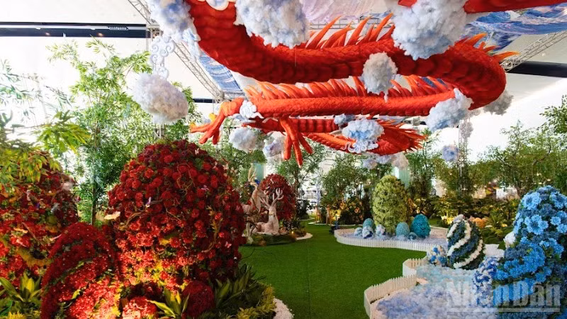 Khu vườn "Vạn Xuân" tại Cảng Hàng không quốc tế Nội Bài.