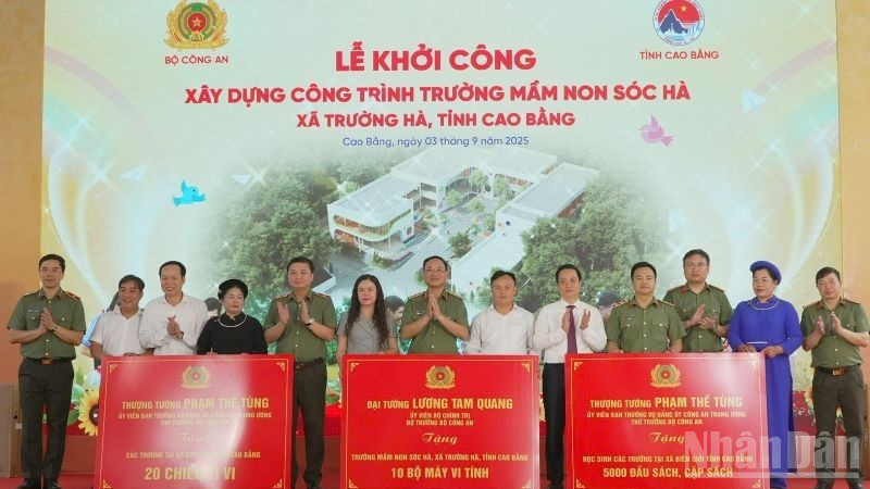 Khởi công Trường Mầm non Sóc Hà (xã Trường Hà, tỉnh Cao Bằng).