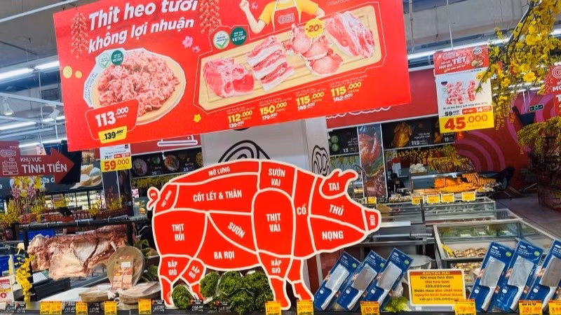 Hệ thống đại siêu thị GO! áp dụng chương trình “bán thịt heo tươi không lợi nhuận” trong dịp Tết Nguyên đán.