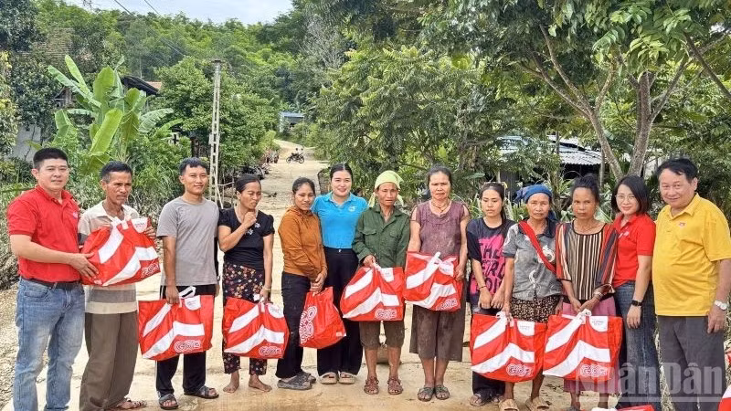 Siêu thị GO! Vinh, thuộc Tập đoàn Central Retail Việt Nam đã chuẩn bị 200 phần quà cứu trợ thiết yếu trao cho người dân vùng lũ Nghệ An.