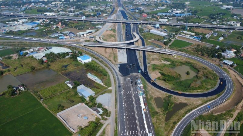 Đoạn nút giao Mỹ Yên, thuộc đường Vành đai 3 Thành phố Hồ Chí Minh.