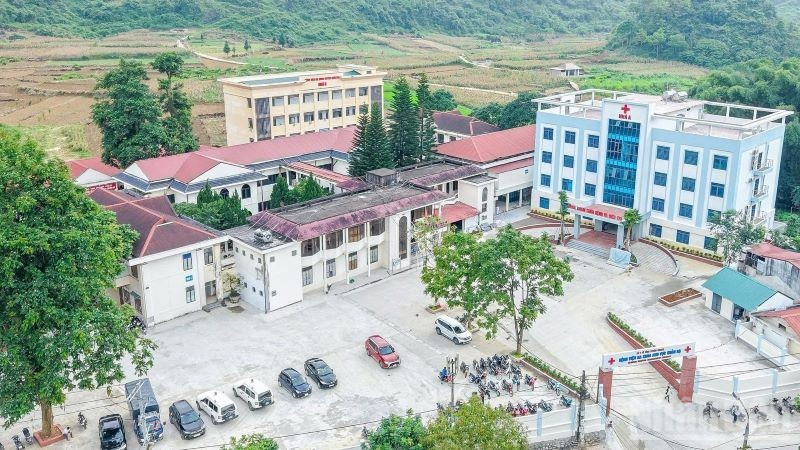 Công trình xây dựng Khoa Khám bệnh và điều trị (Bệnh viện Đa khoa khu vực Quản Bạ, Tuyên Quang).
