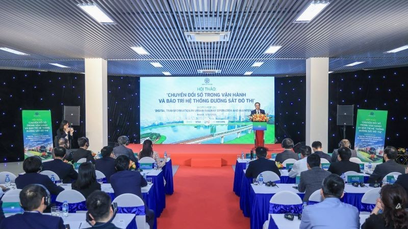 Quang cảnh hội thảo về công nghệ số cho hạ tầng đường sắt đô thị.