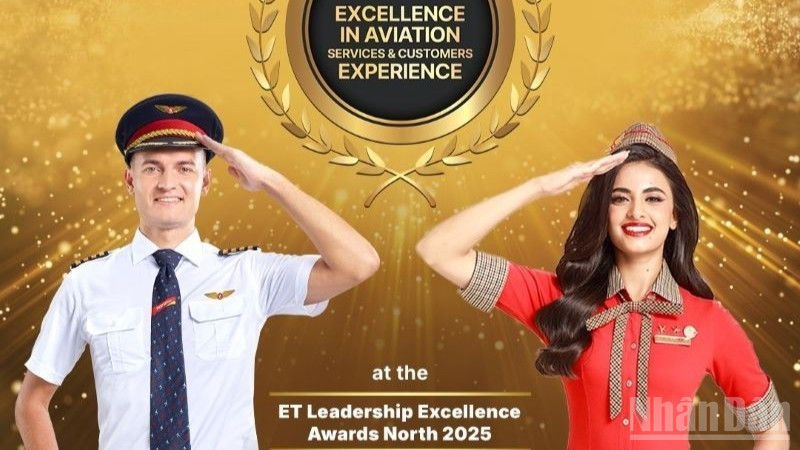 Hãng hàng không Vietjet nhận giải thưởng “Xuất sắc về dịch vụ hàng không và trải nghiệm khách hàng” tại ET Leadership Excellence Awards 2025, một trong những giải thưởng uy tín hàng đầu tại quốc gia 1,4 tỷ dân Ấn Độ.