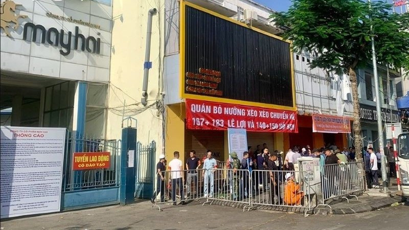 Một địa điểm của Công ty cổ phần May Hai bị cưỡng chế thu hồi đất.