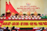 Đoàn Chủ tịch điều hành Đại hội đại biểu Đảng bộ tỉnh Lâm Đồng lần thứ I, nhiệm kỳ 2025-2030.
