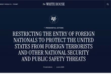 Lệnh cấm nhập cảnh của Tổng thống Donald Trump được đăng trên trang chính thức của Nhà Trắng.