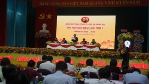 Quang cảnh Đại hội đại biểu Đảng bộ Tổng Công ty Cao-su Đồng Nai (nhiệm kỳ 2025-2030.