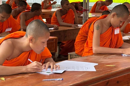 Lớp học chữ Pali tại An Giang được duy trì từ nhiều năm nay