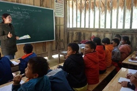 Một lớp học vùng cao. 