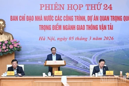 Thủ tướng Chính phủ Phạm Minh Chính chủ trì Phiên họp thứ 24 của Ban Chỉ đạo. (Ảnh: Trần Hải)