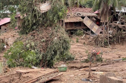 Xã biên giới Mỹ Lý, tỉnh Nghệ An, có 439 ngôi nhà bị thiệt hại. 