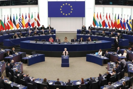 (Tư liệu) Toàn cảnh một phiên họp Nghị viện châu Âu (EP) ở Strasbourg, Pháp. (Ảnh: THX/TTXVN)