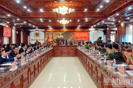 Quang cảnh lễ ký kết quy chế phối hợp giữa Công an tỉnh và các Sở thuộc tỉnh Lâm Đồng.