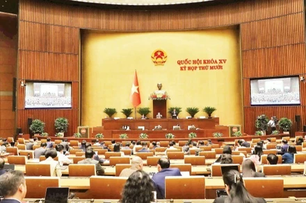 Quang cảnh phiên họp Quốc hội chiều 7/11. (Ảnh: ĐĂNG ANH)