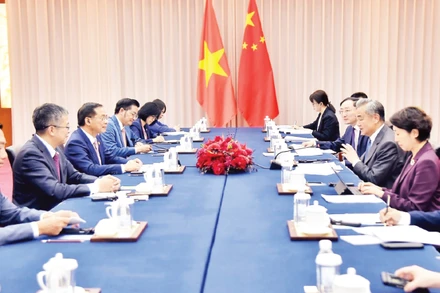 Các quan chức ngoại giao Việt Nam và Trung Quốc hội đàm ở Vân Nam, Trung Quốc. (Ảnh Đại sứ quán Việt Nam tại Trung Quốc)