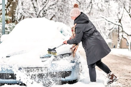 Tuyết rơi dày tại Budapest, Hungary. (Ảnh TÂN HOA XÃ)