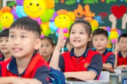 Giờ học của một trường tiểu học ở tỉnh Chiết Giang, Trung Quốc. (Ảnh minh họa: Tân Hoa Xã)