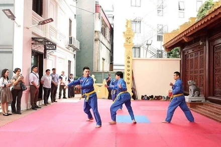 Võ đường Vovinam tại căn nhà nhỏ của ông Bạch Ngọc Chiến.