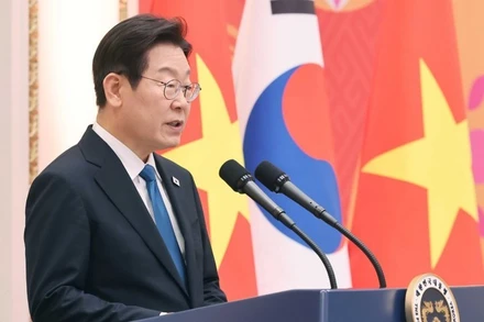 Tổng thống Hàn Quốc Lee Jae Myung. (Ảnh: Thống Nhất/TTXVN) 