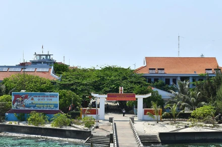 Một góc đặc khu Trường Sa, tỉnh Khánh Hòa. (Ảnh ĐĂNG KHOA)