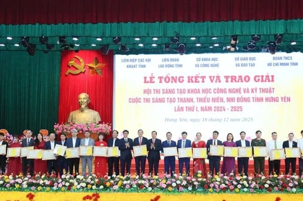 Trao giải Hội thi sáng tạo khoa học, công nghệ và kỹ thuật và Cuộc thi sáng tạo thanh, thiếu niên, nhi đồng tỉnh Hưng Yên lần thứ I, năm 2024-2025.