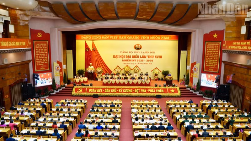 Quang cảnh phiên trù bị Đại hội đại biểu Đảng bộ tỉnh Lạng Sơn lần thứ 18, nhiệm kỳ 2025-2030.