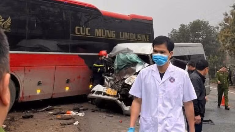 Hiện trường vụ tai nạn.